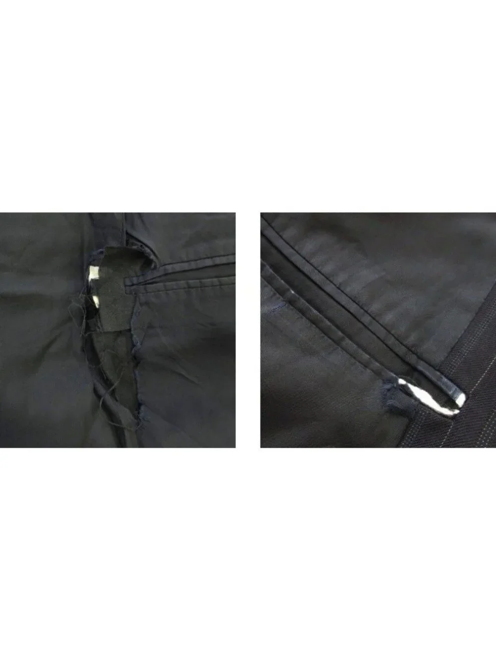 Gucci Single Suit Set Tailored Jacket Fully Lined Pants Trousers Stripe M Navy